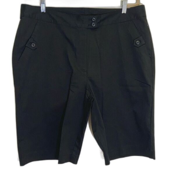 Susan Graver - Cotton Bermuda Shorts - size 1X NWT - Picture 2 of 7